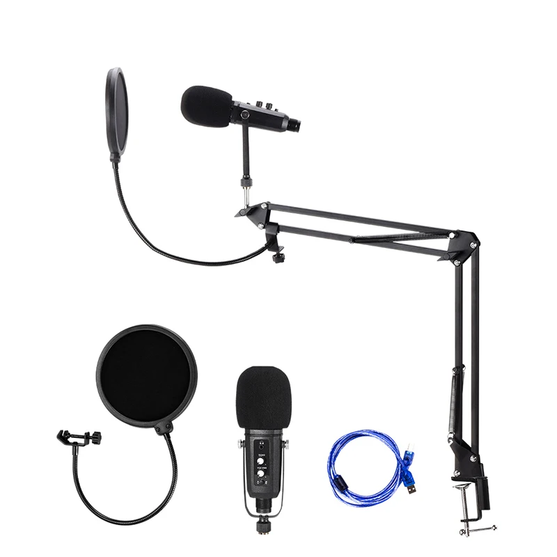 

USB Condenser Microphone with Volume Knob for Studio Recording Live Streaming