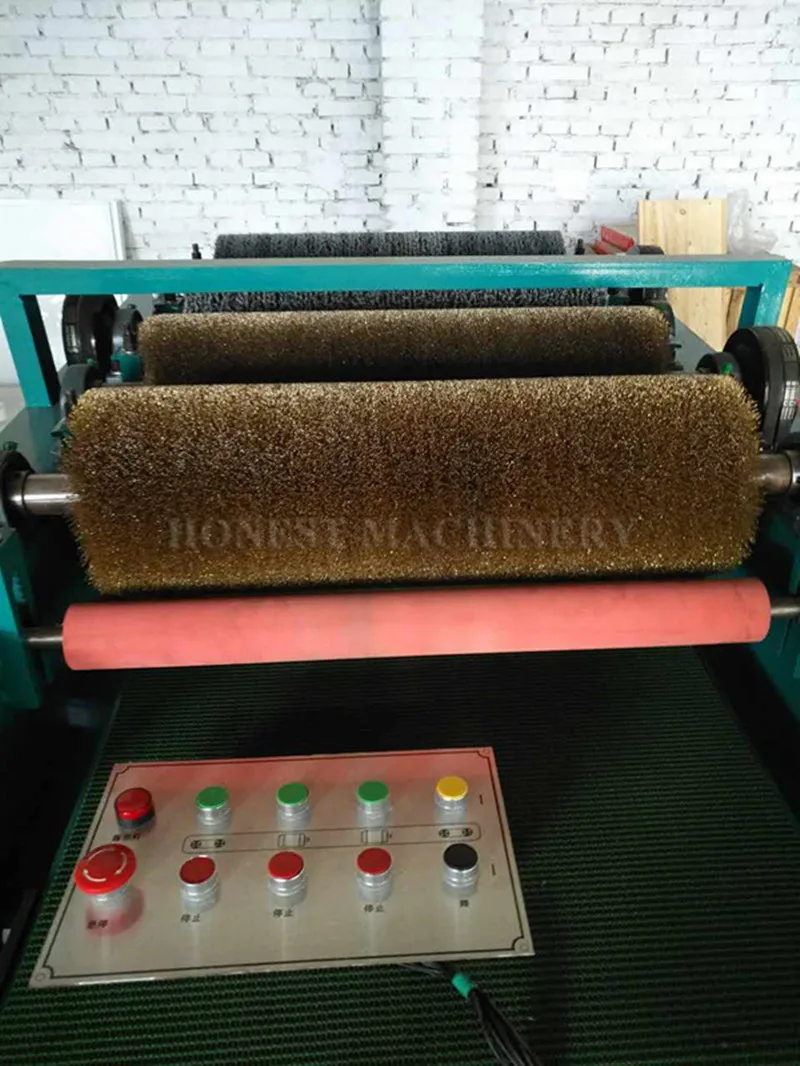 All Stainless Steel Wood Grain Embossing Machine / Wood Wire Brush