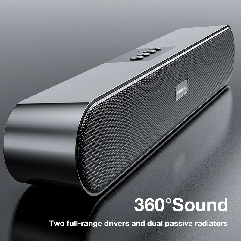 

Surround Sound Stereo Speaker MOXOM Brand Home Theatre Metal Speaker Wireless V5.0 Sound bars For TV