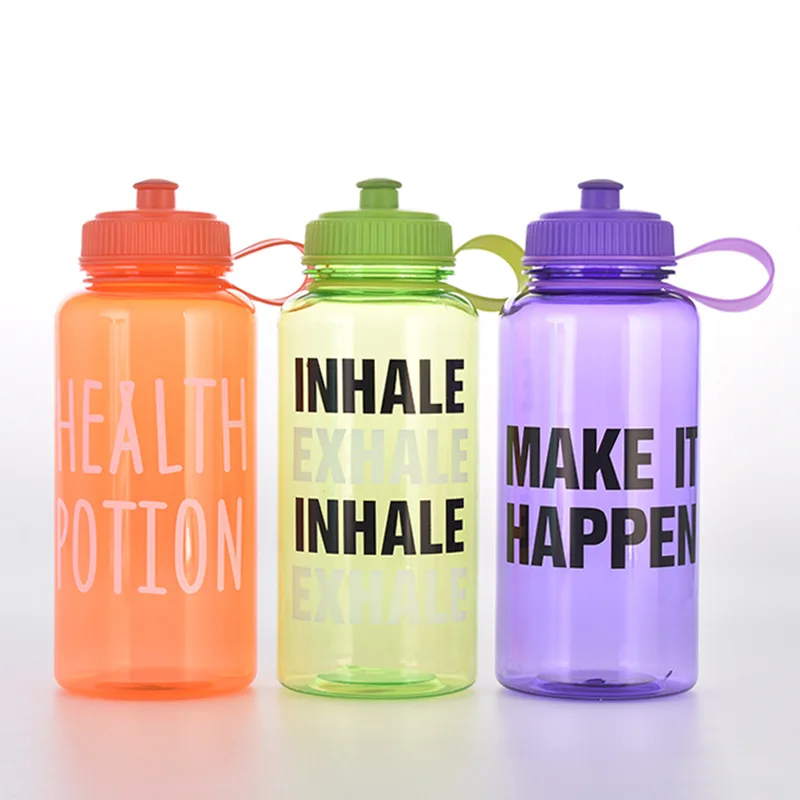 

Outdoor Space Large Capacity 1L Transparent Clear Tea Gym Sports Cup Water Bottle, Customized color