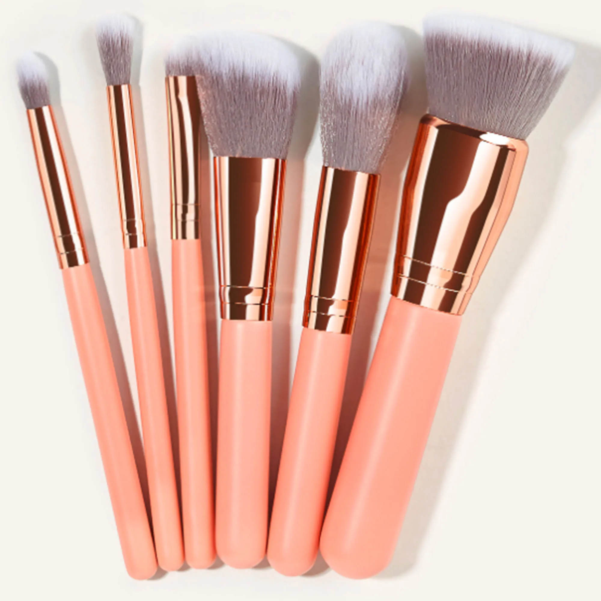 

6pcs kids make up concealer brushes pen make up brush vegan natural gold 8