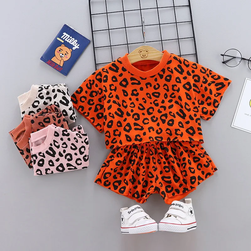 

Girls Summer Clothes Striped Toddler Girl Clothes Top Kids Clothing Suit Cotton Short Sleeve Tshirt+Shorts 2 Piece Child Costume