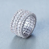 

Women Fashion AAA Cubic Zirconia Micro Pave Setting Iced Out Ring Mens Ring