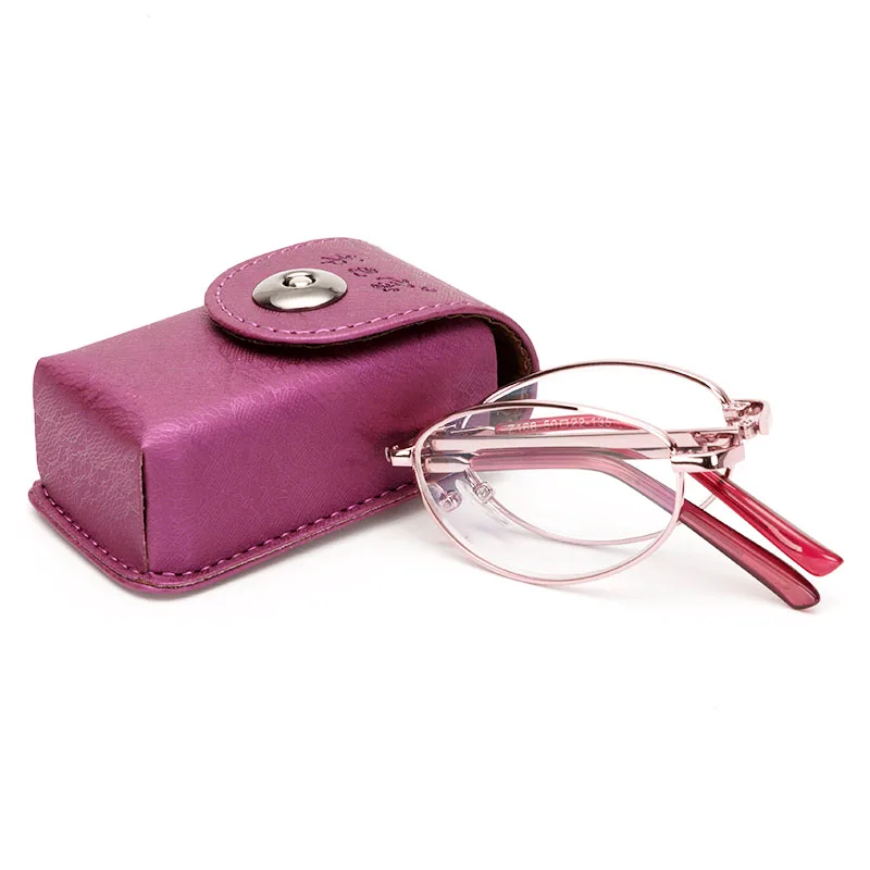 

168 Portable with case Metal frame For Women Female Reading Glasses, Custom colors