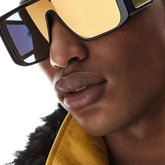 

New Design One Piece Lens Fashion Sunglasses Women Men Oversized Square Sun Glasses