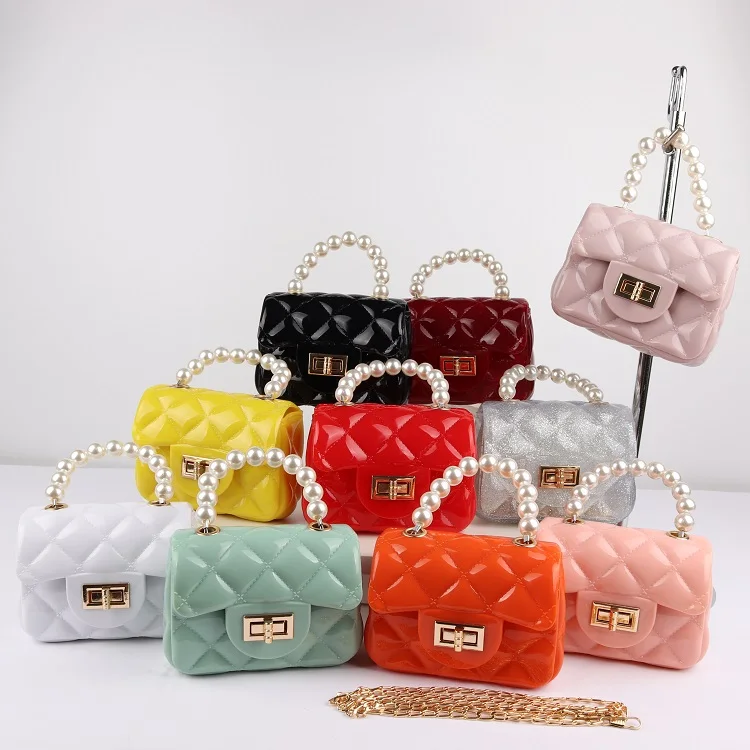 

2020 mini hotsale promotion cute girls crossbody bags with chain women jelly bags purses