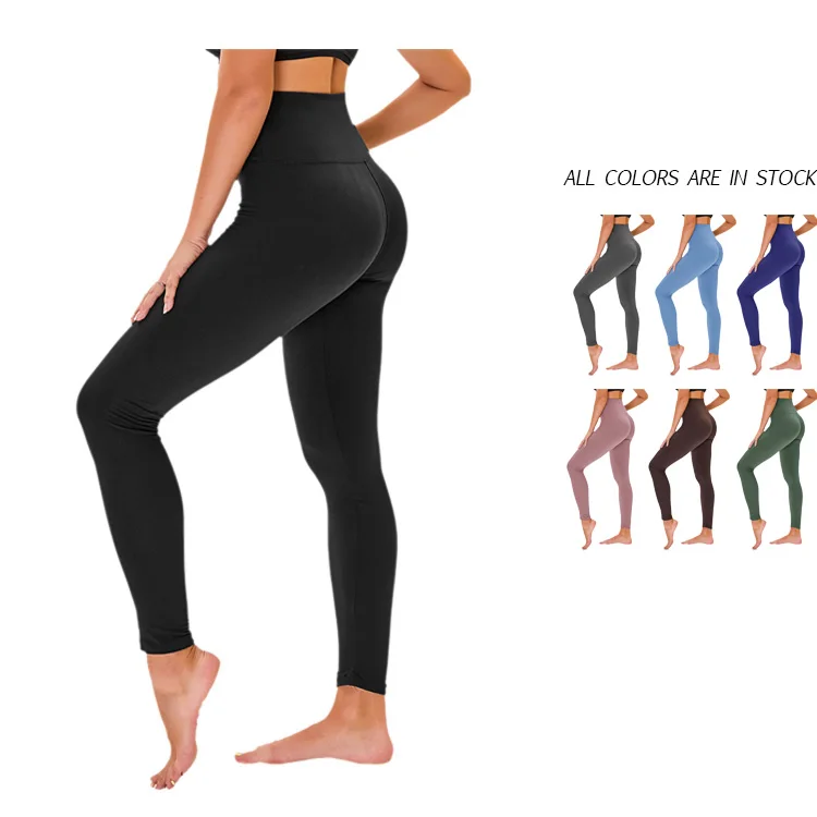 

23 Colors High Quality Wholesale Gym Fitness Black Plus Size Yoga Leggings For Women, Customized colors