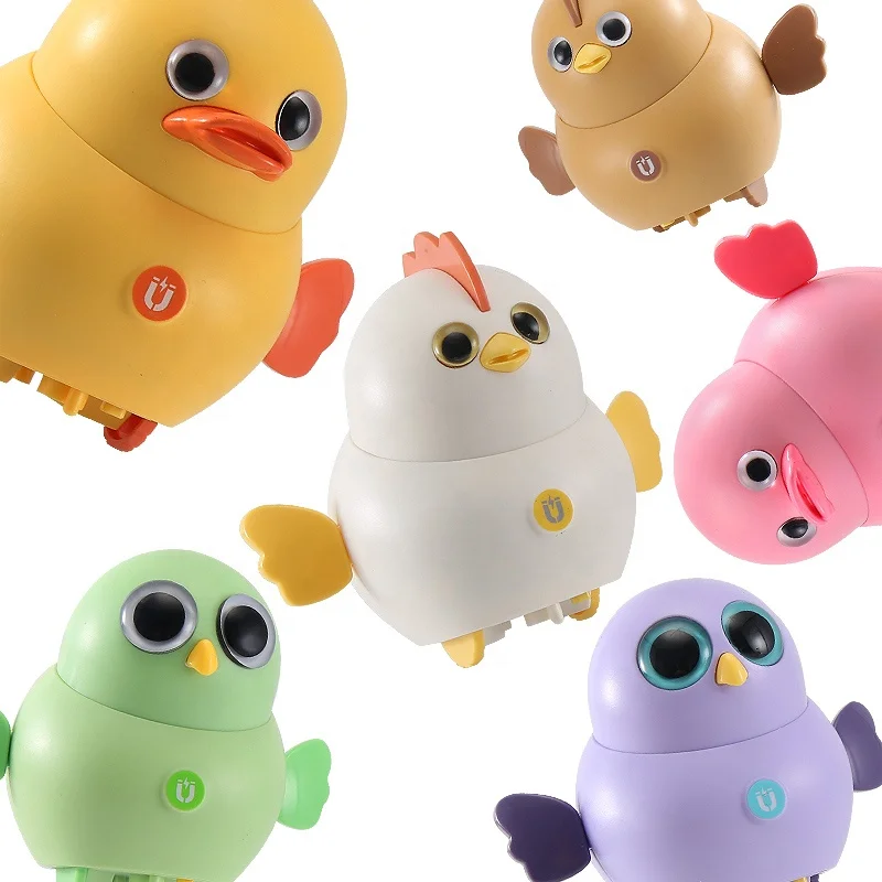 

2023 New Design Cute Cartoon animal Image Swing Walking Owl Chicken Directional Kids Magnetic Animal Toys