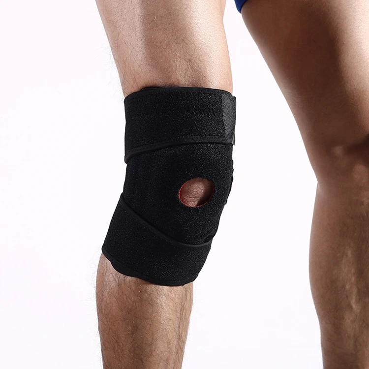 

Factory Price Custom Adjustable Knee Sleeve nylon Knee Support Brace, Black