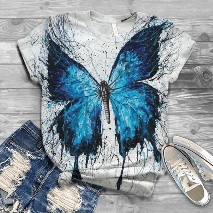 

Plus Size Women T shirt Short Sleeve 3D Animal Printed O-Neck Tops Tee T-Shirt Woman Aesthetic Tshirts