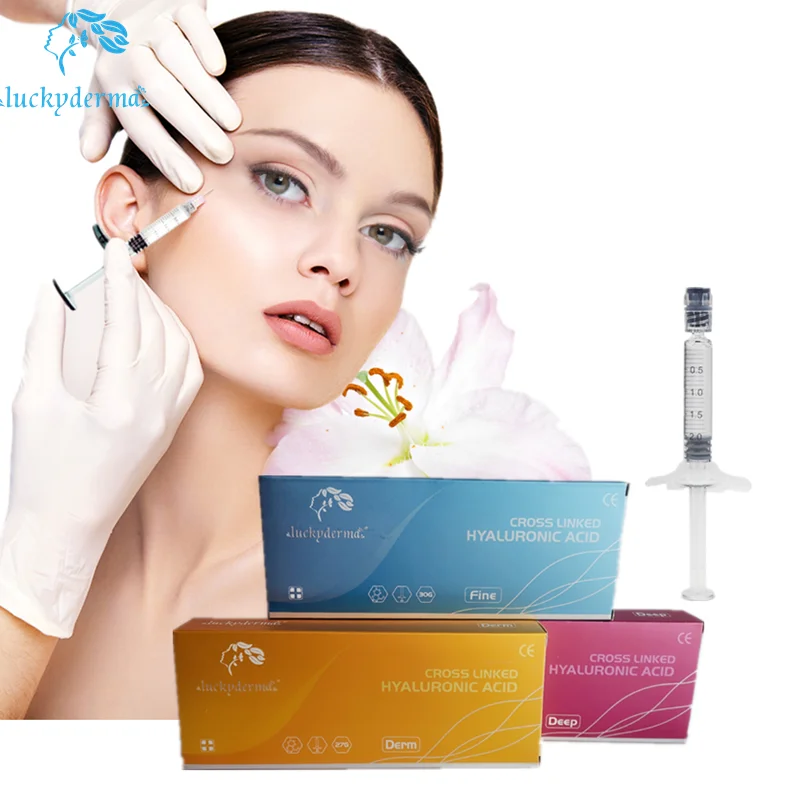 

Hot sale 1ml Derm hyaluronic acid injectable dermal filler, Transparent