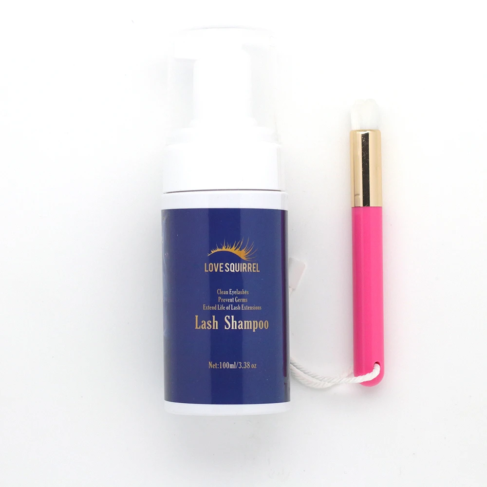 100ml Private Label Natural Organic Eyelash Extension Shampoo Eyelash Foam Cleanser Lash Shampoo Box