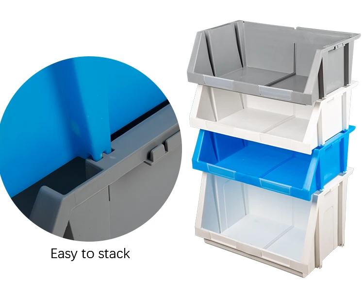 8 x Ergo XL Blue box Plastic Parts Storage Stacking Picking Bins 204x340x155 