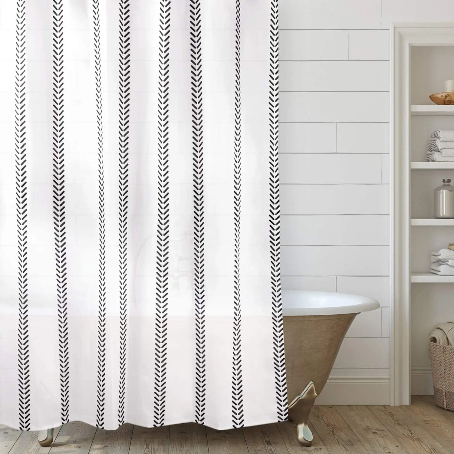 

Amazon Hot Waterproof Polyester Boho Geometric Design Bath Shower Curtain, Wholesale Printed Plain Bathroom Curtains/, Accept customized color