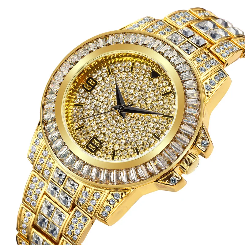 

Lateefashion OEM Fashion high-end diamond watch Couples rhinestone watch waterproof quartz watch, Picture shows