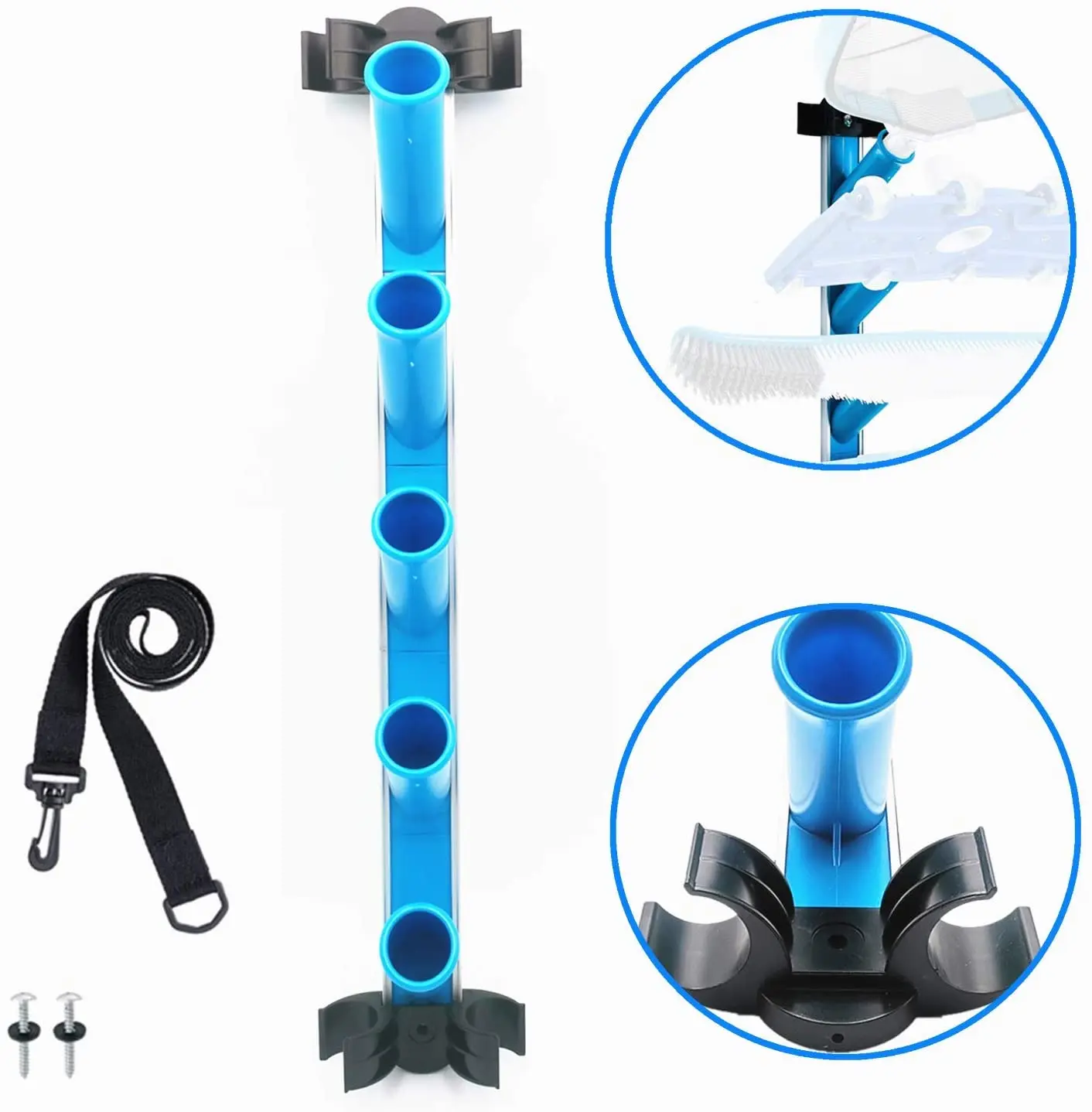 Cleaning Accessory Holder Rack Store Poles Brushes Nets Vacuums Hanger