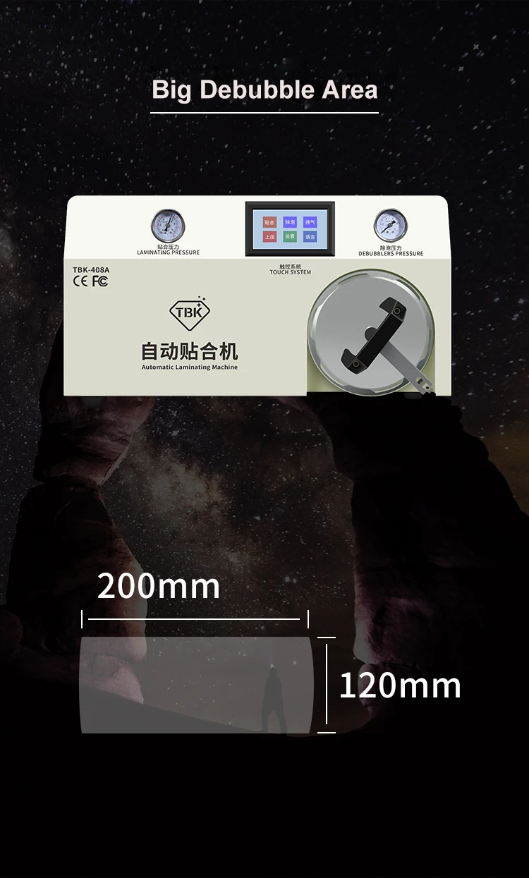Good Performance TBK 408A Automatic Lamination Air Bubble Removing Machine