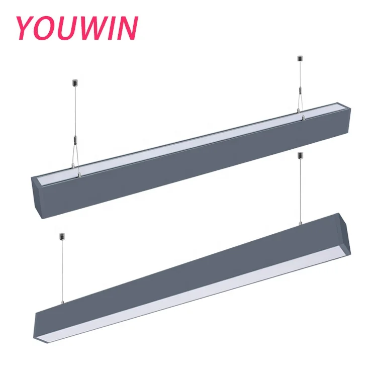 Modern 1200mm aluminum black aluminum suspended led linear lighting fixtures