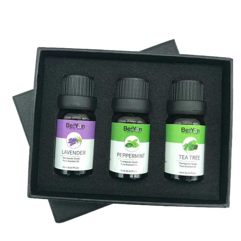 

Hot Selling 100 Pure Essential Oil Luxury Set of 3 PCS with Custom Packaging Organic Lavender Frankincense Ylangylang Rosemary