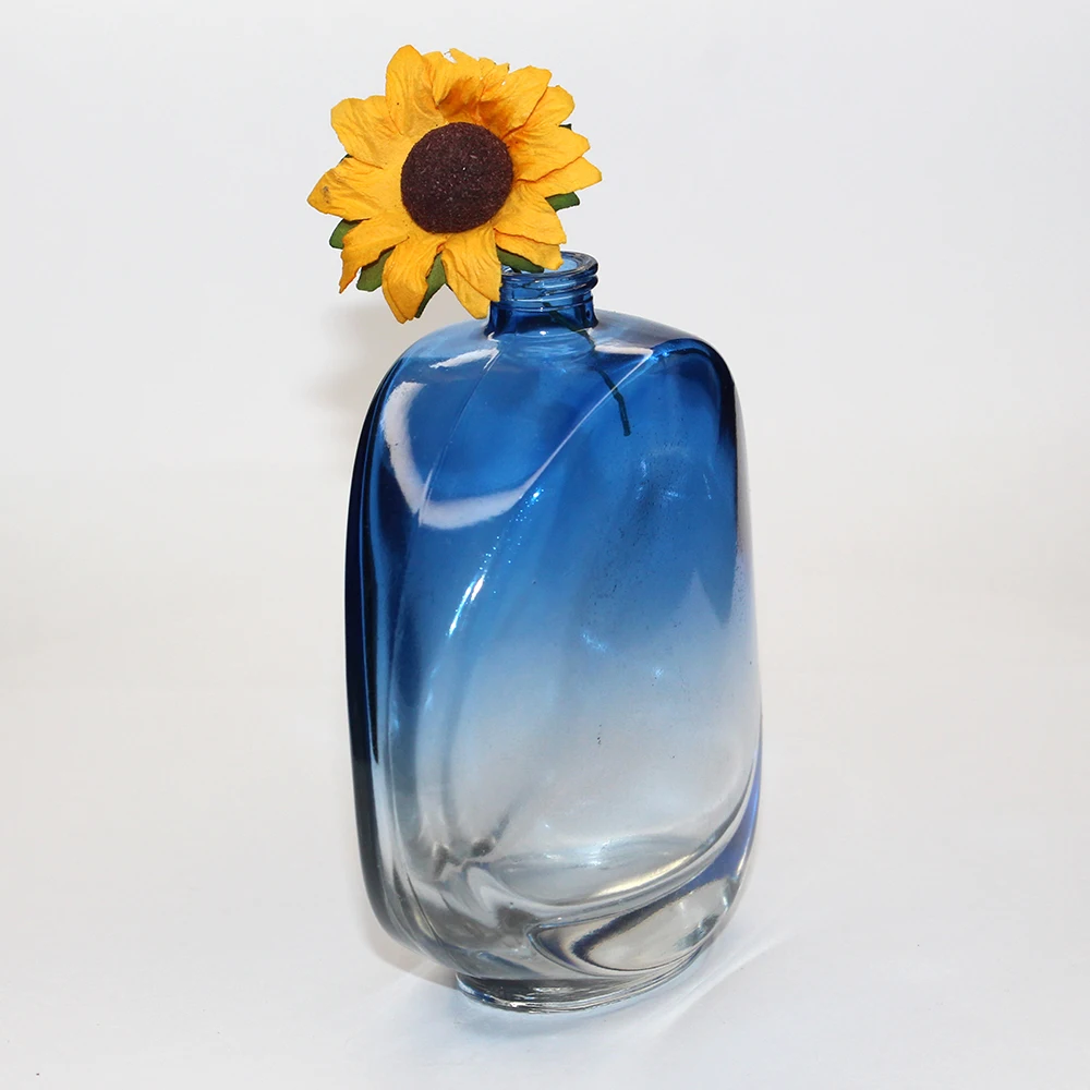 蓝色清新海洋系列玻璃香水瓶不规则形状
