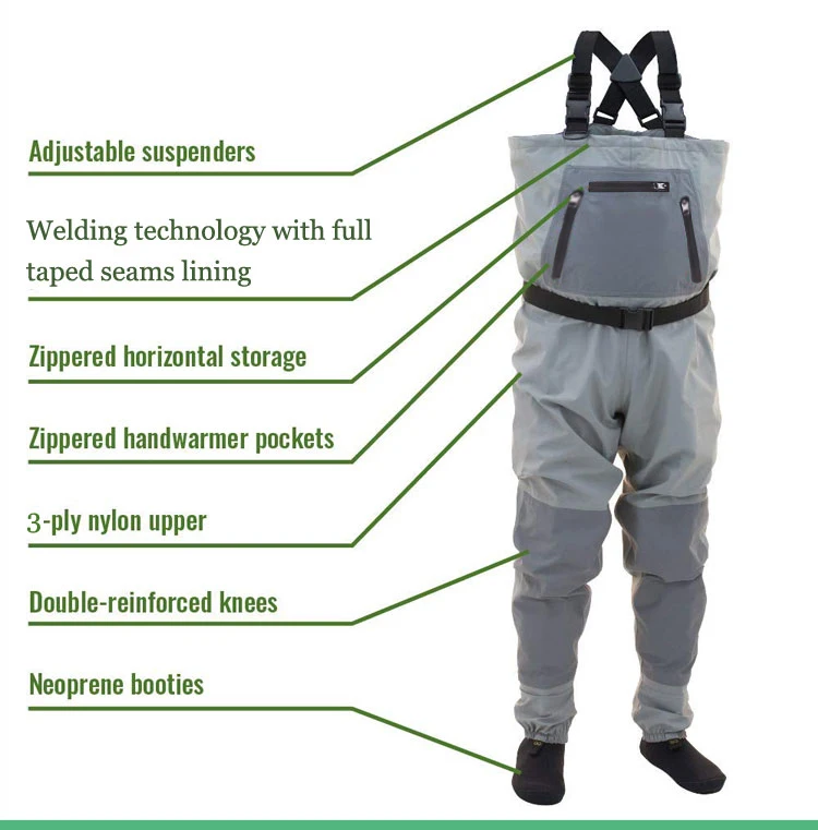 

Chest wader Breathable Chest Waders-Stockingfoot Waders for men, Fishing Waders, River Waders with Wading Belt