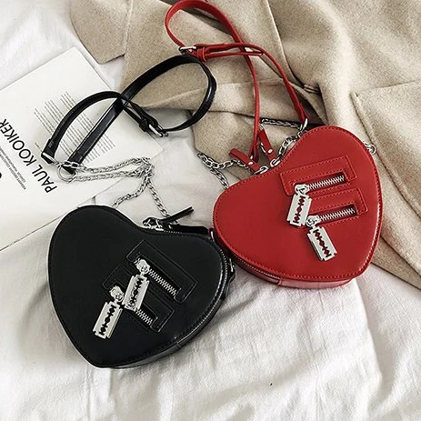 

Jindailin Fashion Design Heart Shape Crossbody Bag PU Leather Bag Bolsos Ladies Purse and Handbags for women