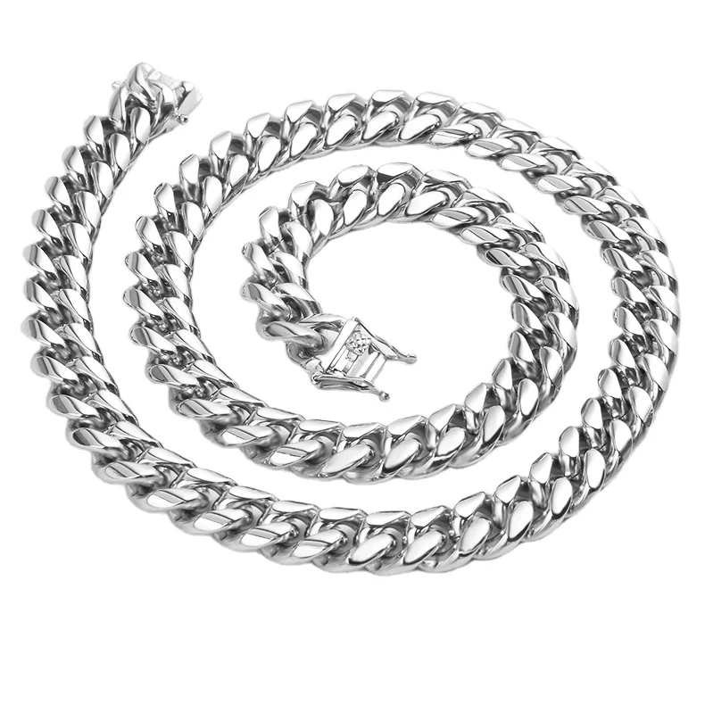 

High quality colored electroplated hypoallergenic thick cuban necklaces chain durable cuban link choker