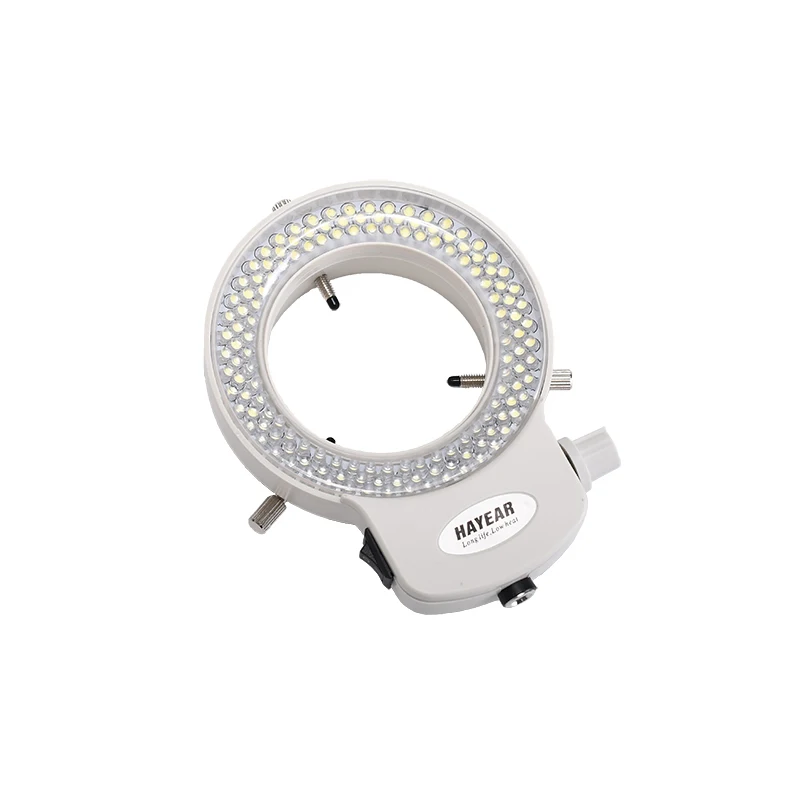 144-LED Adjustable Ring Light illuminator Lamp for Microscope 100-240V 