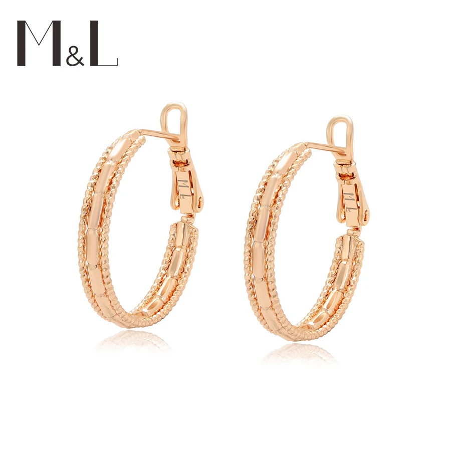 

X000698736 Xuping Jewelry gold earring hoops 18k custom gold charm jewelry stone copper earrings hoop wholesale earrings