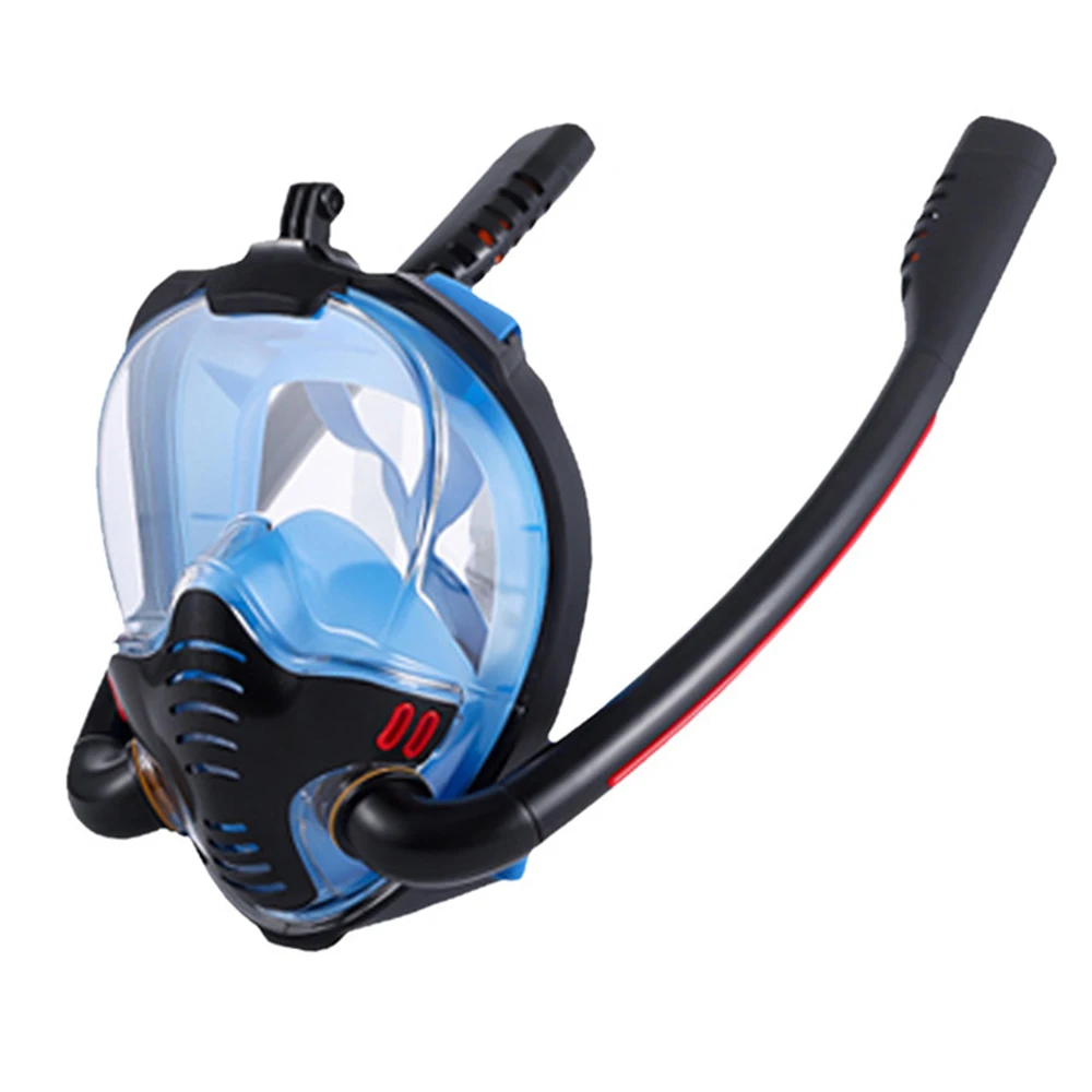 

Newbility Double tube silicone full dry adult swimming anti-fog mask snorkeling full face mask, 4 colors