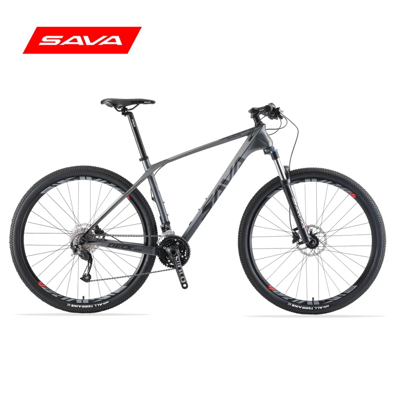 

SAVA 29 inch CE Certificate 27 speed 29 inch bicicletas carbon fiber bike mountain bicycle, Black grey, black red, white red