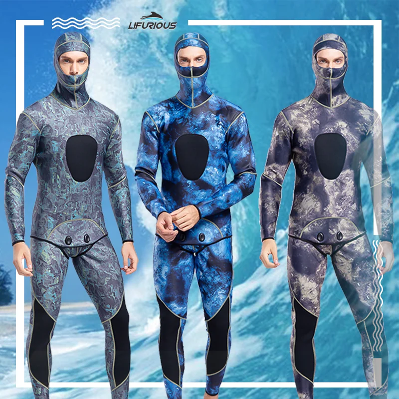 Manufacturer Neoprene Long Sleeve Surfing Suit Underwater Wetsuit Camo