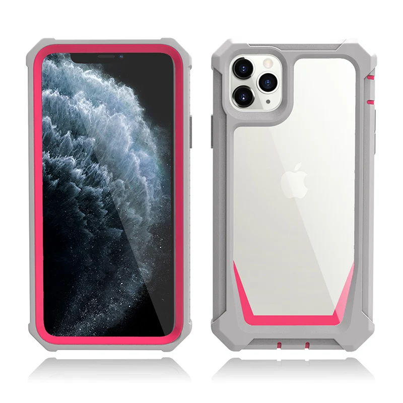 

Luxury shockproof heavy duty armour rugged mobile phone case for iPhone 11 Pro Max TPU hybrid clear acrylic bumper phone cover
