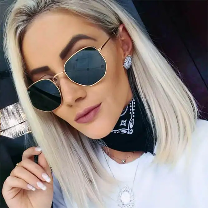 

Classic popular hexagon sunglasses women 3548 metal stock custom sun glasses fashion drop shipping okulary