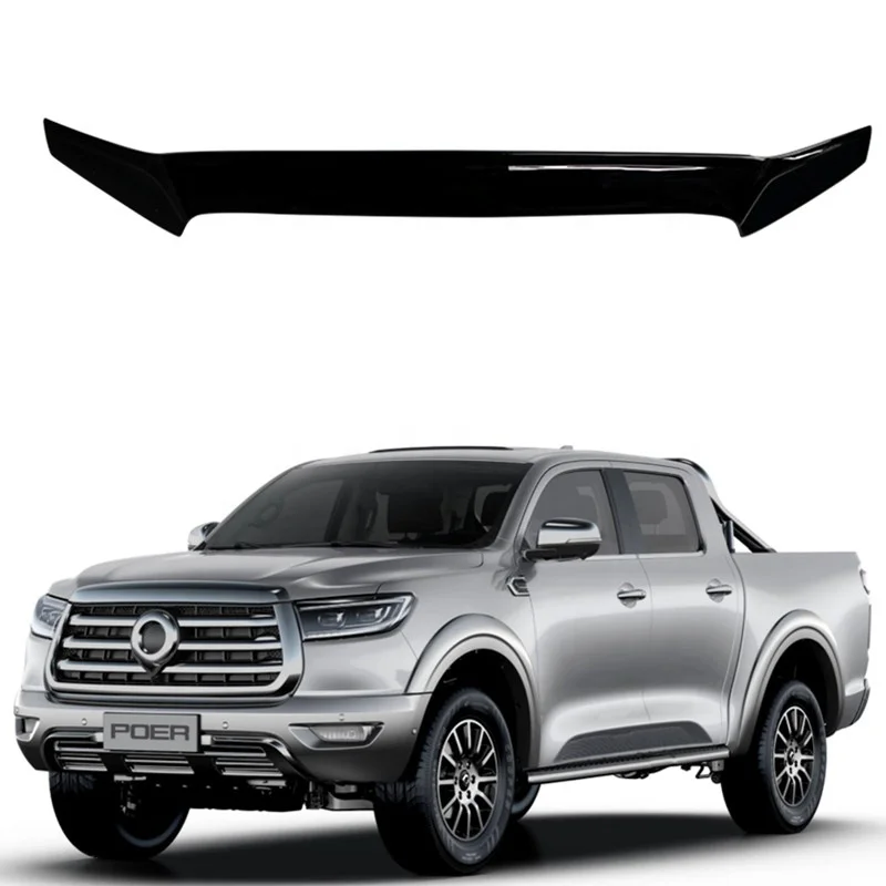 

Black Bonnet Guard For 2020 Great Wall Poer Bonnet Protector For Great Wall Pao 2021 Pickup Accessories