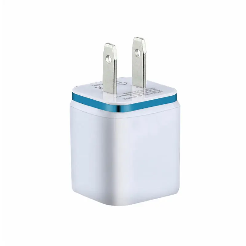 

Colorful Dual USB Charger for All USB Devices 5V 1A Phone Charger US Plug Charger, Gold silver orange blue purple