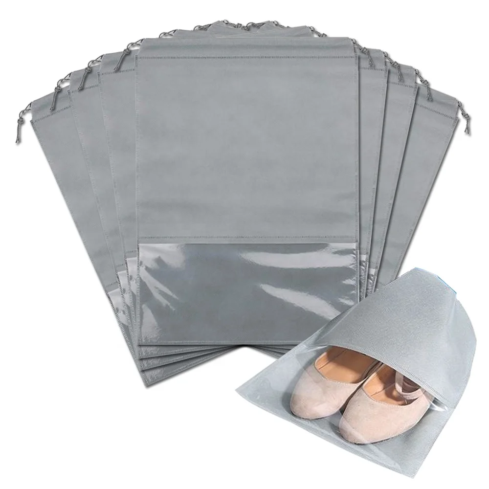 

Custom eco-friendly travel non woven shoe storage organizer sneaker bag, White, black, blue