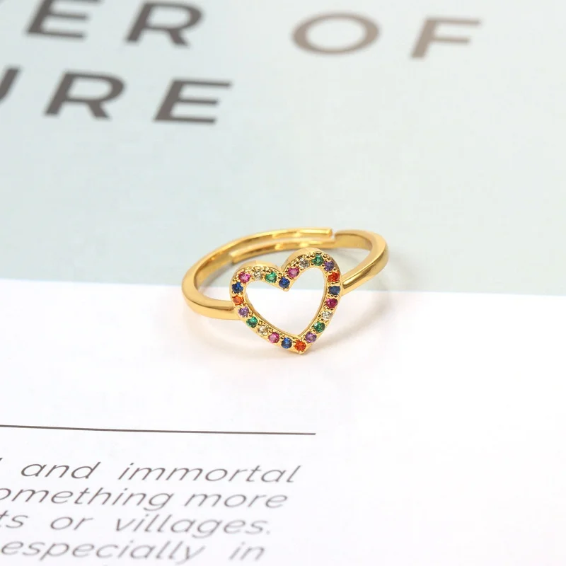 

2021 Fashion Jewelry Wedding Engagement Ring 925 Sterling Silver Copper Gold plated Open up Rings