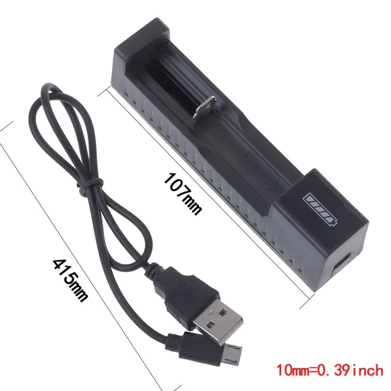 

3.7V Universal Rechargeable Battery USB Charger For 18650 16340 14500 10400 26650 Li-ion Plastic