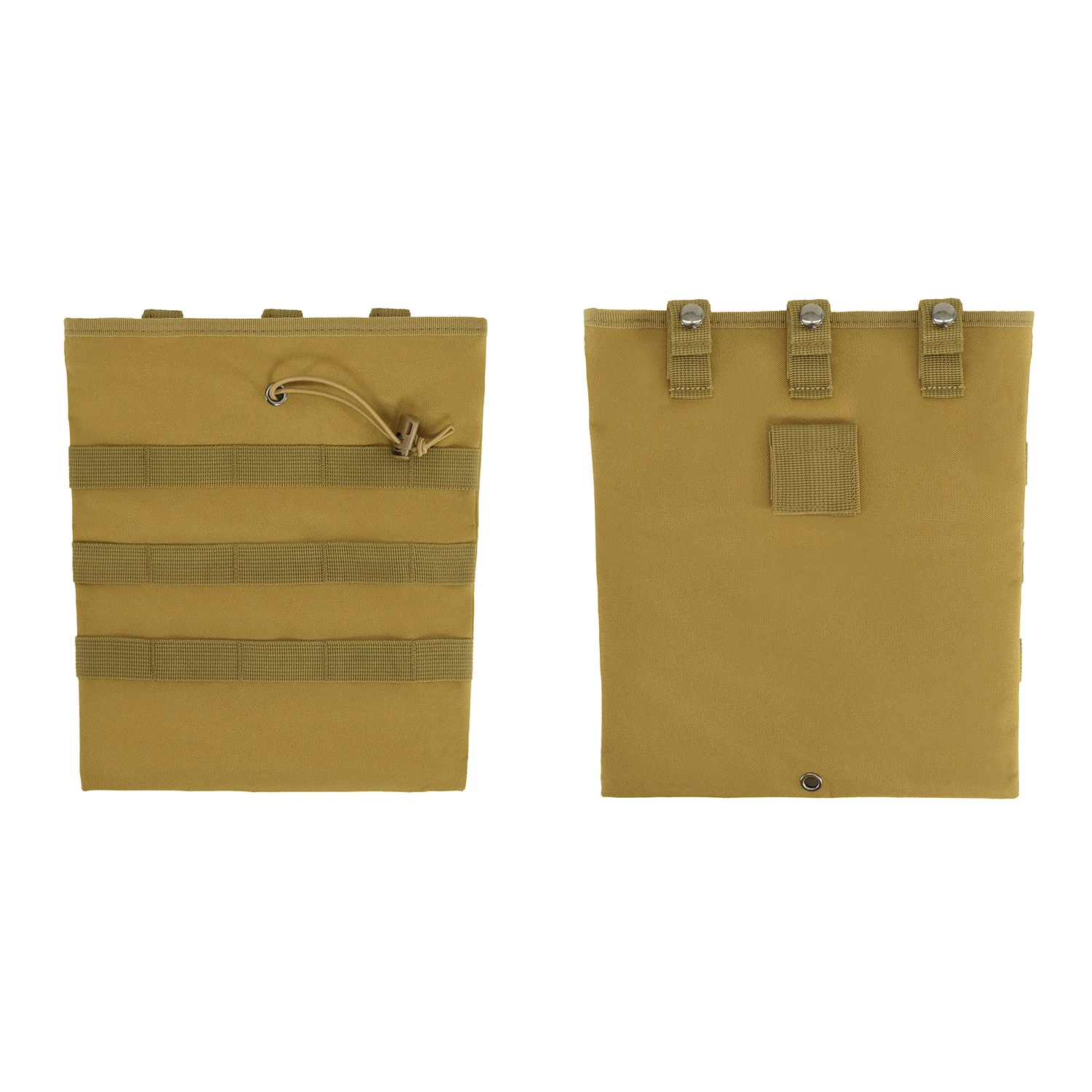 Tactical Drawstring Dump Pouch - MOLLE Hunting Accessory for Spent Mag/Shell Recovery Quick-Deploy EDC Recycling Bag