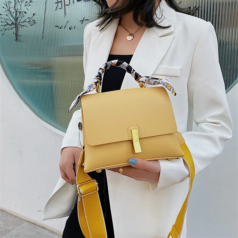 

Wholesale Popular Women Silk Scarf Crossbody Hand Bags Shoulder Bag Women Handbags, White,yellow,green,blue,black,