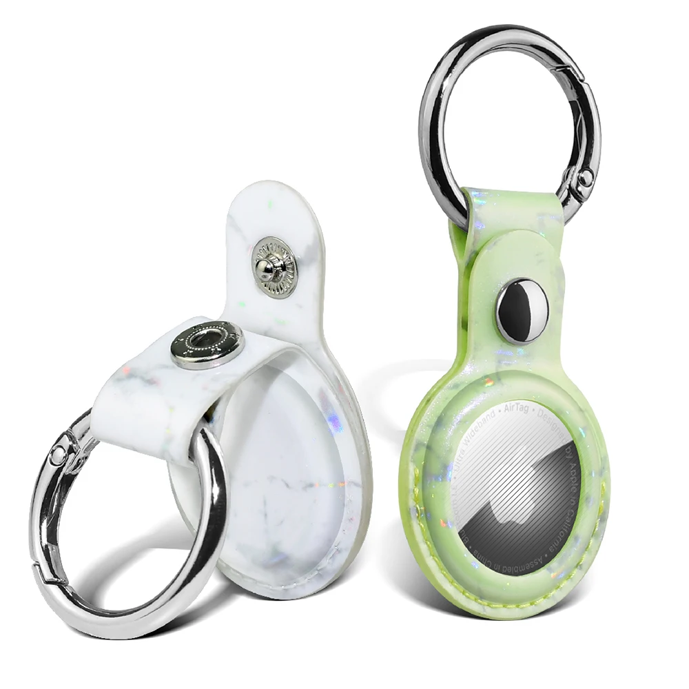 

With Key Ring Marble Protective Case For Airtag