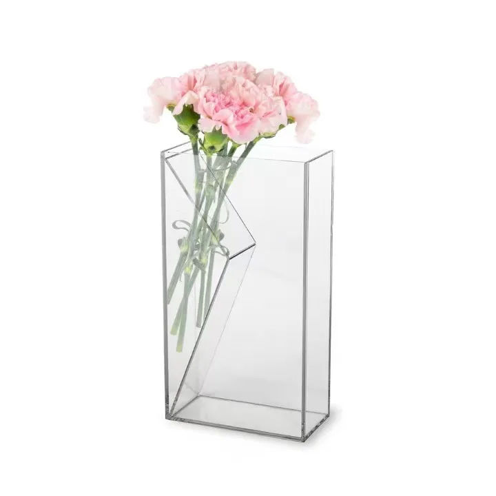 

Acrylic Vase Clear Flower Arrangement Vase For Simple Decoration Watering Plant And Fish Tank Ecological flower Vase