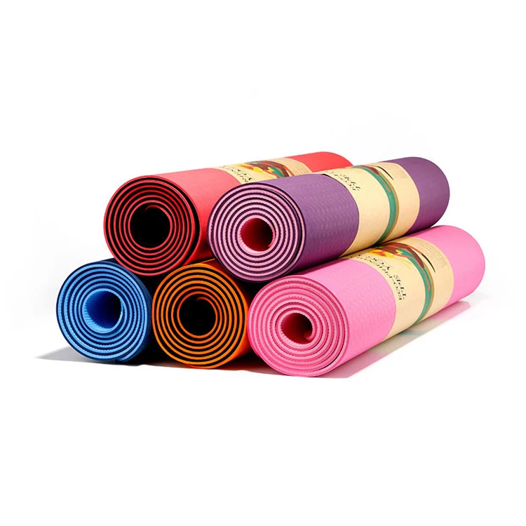 

FunFishing wholesale tpe yoga mat multifunctional beginners friendly non-slip mat 8/6mm flat support fitness mat