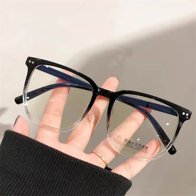 

2023 Custom Logo Transparent Myopic Frame Men Women Square Spectacles Eyeglasses Anti Radiation And Blue Light Glasses Frame