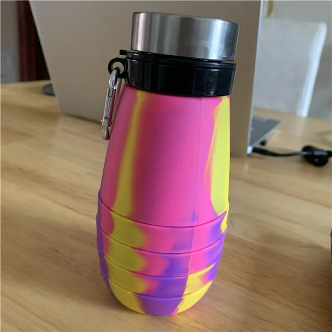 

Amazon Best Product High Quality Expandable Bicycle Cycling Silicone Folding Drinking Water Bottle