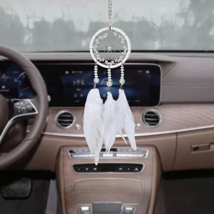 

Free Shipping Car Feather Dream Catcher Wind Chimes for Wall Hanging Car Home Decoration Handmade Perfect Gifts Auto Accessories