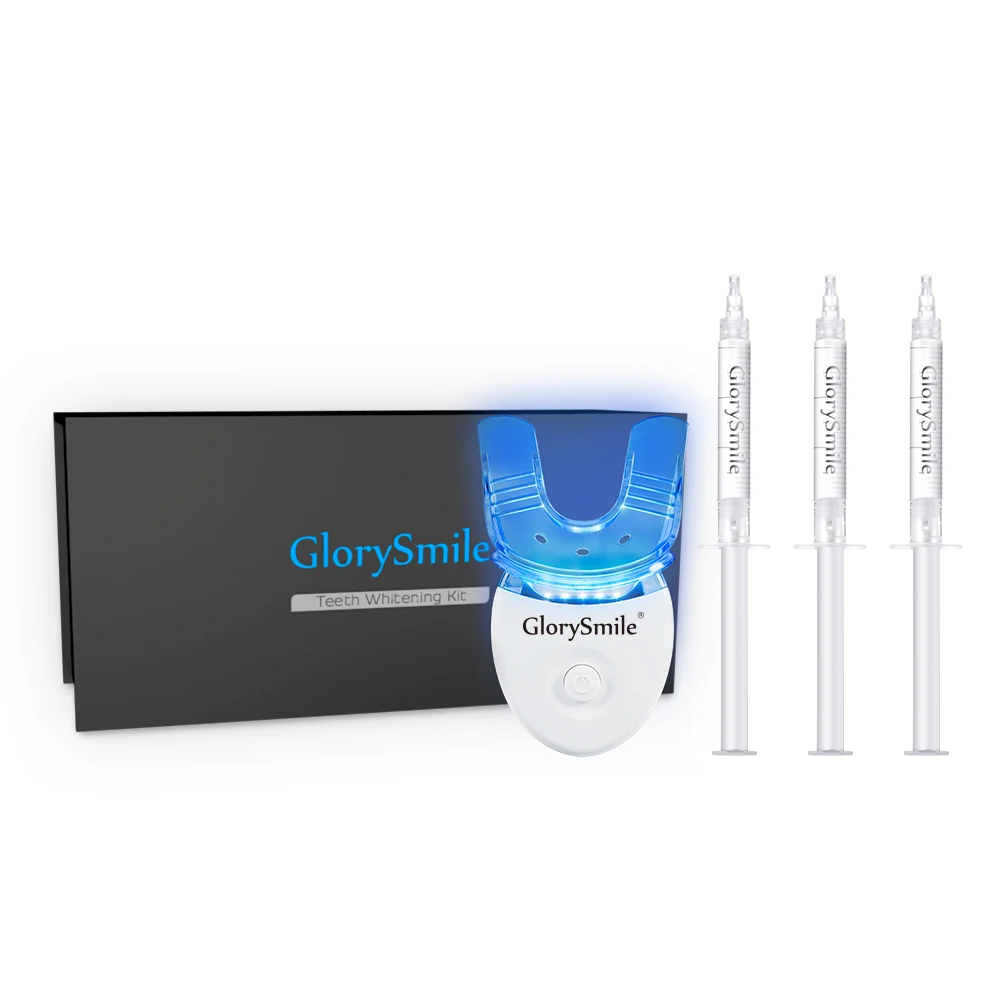 

CE Approved Glory Smile Custom Logo Effective Home Use Blue Led Teeth Whitening Kit Private Label With Tooth Whitening Gel