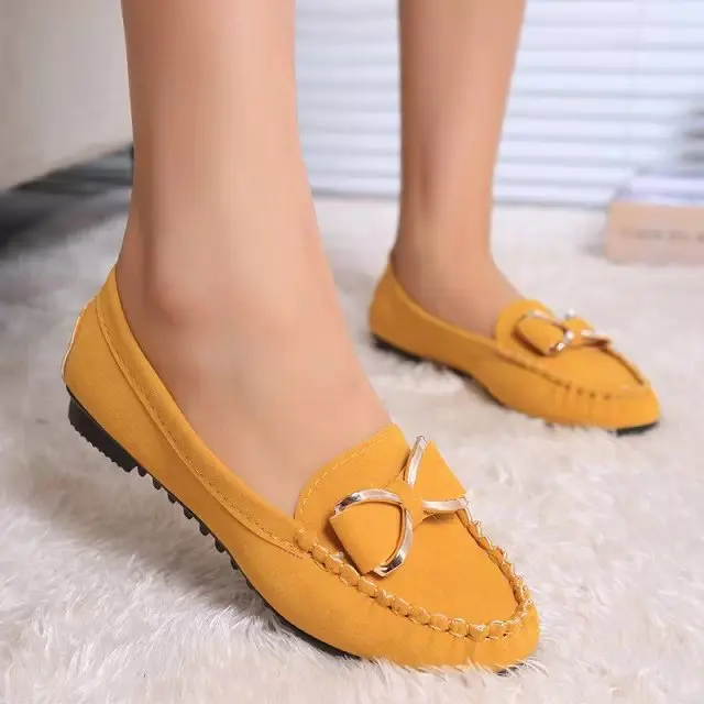 

Butterfly-knotted ladys casual flat shoes 2021 Women's Flats Bean shoes