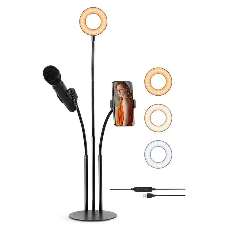 

Clip type Fill light for Selfie Live Stream Makeup LED Ring Light, Black